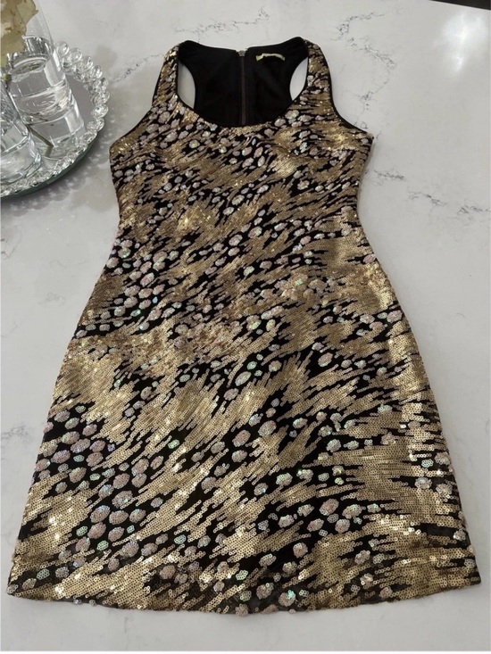 Gianni Bini Dresses & Skirts - Gianni Bini Black & Gold Sequin Mini Dress